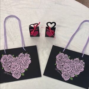 Brighton Heart Gift Bags Heart Floral Design